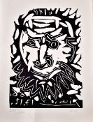 PABLO PICASSO (1881-1973). HEAD OF A BEARDED MAN (s.9809). (d)