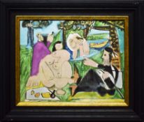 PABLO PICASSO. LES DEJEUNEUR. (d)