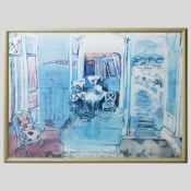 AFTER RAOUL DUFY. INTERIOR WITH OPEN WINDOW.
