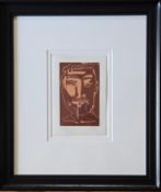PABLO PICASSO (1881-1973). HEAD OF A MOUSTACHED MAN (s.9809) TETE D'HOMME MOUSTACHU. (d)