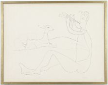PABLO PICASSO. FAUN WITH FLUTE AND LAMB. (d)