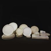A LARGE COLLECTION OF ITALIAN MARBLE TABLEWARE. (QTY).