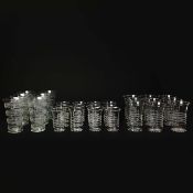 A COLLECTION OF ART GLASS BEAKERS (35).