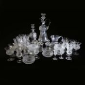 A QUANTITY OF EDINBURGH CUT CRYSTAL GLASS. (QTY).