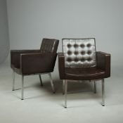 PAIR OF 1970s KNOLL 180 SPS ARMCHAIRS BY VINCENT CAFERIO.