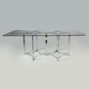 ATTRIBUTED TO MERROW ASSOCIATES THE BOULTON DINING TABLE.