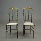 ATTRIBUTED TO CHIAVARI CHAIRS, A PAIR.