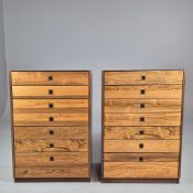PAIR OF 1960s ROSEWOOD CHESTS BY ROBERT HERITAGE FOR ARCHIE SHINE.