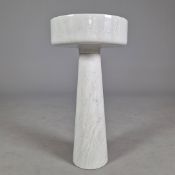 1970s ITALIAN MARBLE PLANTER BY ANGELO MANGIAROTTI FOR FRATELLI BRAMBILLA.