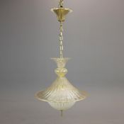 BAROVIER & TOSO FANALI VENEZIANI 5381-00 MURANO GLASS SUSPENSION LAMP.