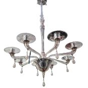 MURANO GLASS CHANDELIER.