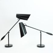 NORTHERN BIRDY TABLE LAMPS, A PAIR.
