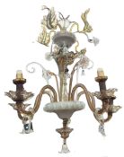 MURANO GLASS CHANDELIER.