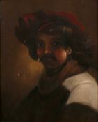 Continental school (18th/19th century), after Rembrandt Self portrait in a red cap, oil on panel, 36