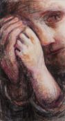 Evelyn Williams (1929-2012) Girl Study inscribed (to reverse) mixed media on paper 33 x 19cm.
