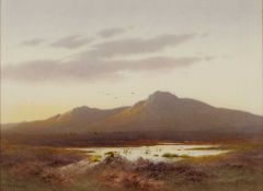 Charles Edward Brittan II (1870-1949) Evening near Chagford, signed, watercolour, 26 x 35cm