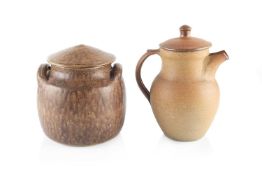 Ray Finch (1914-2012) Coffee pot stoneware impressed potter's seal mark to the footrim 21cm high,