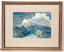Robin Darwin (1910-1974) The Var from Le Broc signed (lower left) watercolour heightened with