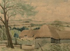 George Bissill (1896-1973) Shalbourne, Wilts, signed, watercolour, 27 x 37cm, and four further