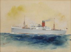 Frank Henry Mason (1875/6-1965) D. Port Wellington, signed and inscribed 'to L.W. 1932', gouache,