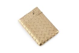 A 9 carat gold rectangular lighter, by Asprey & Co. Ltd, with textured decoration, London 1965,