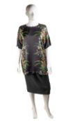 A JEAN MUIR, 1990’s black pencil skirt and pair of trousers, both with elasticated waists;