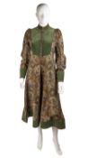 An Annabelinda, Oxford, 1970’s, long dress in autumnal colours, with button details and in Liberty