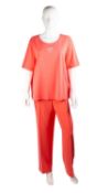 A Basler matching top and trousers in a bright coral pink, size UK 20 (2) Good!Looks unworn.