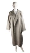 A Max Mara, 2010 long grey cashmere coat, with discreet side pockets, size UK 12, Made in Italy. New