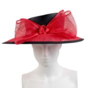 Hats and hats… for a special occasion... to include a pale pink one with feathers; a fuchsia and