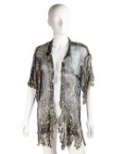 Two Carol Lee, 1980’s short-sleeved sequin embellished jackets, one black, one pink. Made in