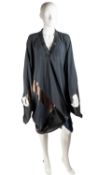 A LANVIN, 1990’s black kimono-style dress, 100% silk, Made in France, size 42. Good