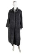 A Max Mara, Italy, black winter coat. Composition: Alpaca and lamb’s wool; Lined. Size UK 16. 56%