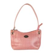 A Heyraud ladies' shoulder bag in pink patent leather with silk lining. L. 20cm x W. 8cm x H.