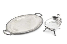 An American silver handled angel food cake slice, together with an American silver handled cake