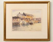 Tony Herbert (1927-2024) 'Lyme Regis Harbour', signed, watercolour, 24 x 32cm, mounted but unframed,