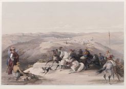 After David Roberts Savaste, ancient Samaria, 17th April 1839, lithograph with hand colouring, 34.