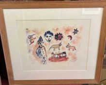 Henry Miller (1891-1980) Two offset lithographs and a selection of books with inscriptions from