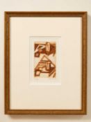 Danica Rakidzic Basta (b.1951 Belgrade) “Abstract Studio Still Life” Etching and Aquatint Signed and