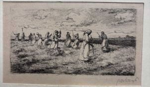 Emil Orlik (1870-1932) Am Felde, 1896 signed in pencil (in the margin) etching 9 x 15cm; and an