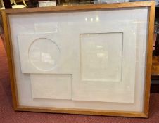 After Ben Nicholson (1894-1982) Large painted relief 71 x 96cm.