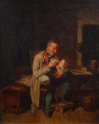 Otto Edmund Günther (1838-1884) Left in charge, signed, oil on panel, 48 x 38cm