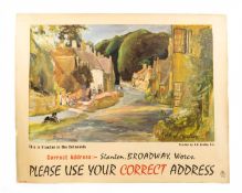 After Ronald Ossory Dunlop 'This is Stanton in the Cotswolds, Correct Address: Stanton, Broadway,