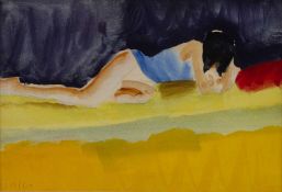 Donald Hamilton Fraser (1929-2009) Study for Reclining Figure signed (lower left), inscribed (to