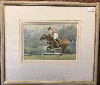Peter J. Ashmore (20th century) Polo player in action, signed, watercolour, 19 x 28cm; and Donald