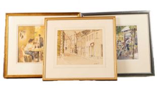 Tony Herbert (1927-2024) 'Spring in Paris', signed, watercolour, 21.5 x 30.5cm, and 17 further
