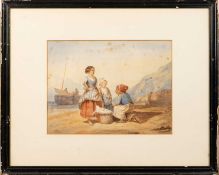 S. Gibson (?) The day's catch, indistinctly signed and dated, watercolour, 25.5 x 34cm