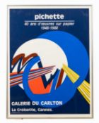 James Pichette (1920 – 1996) (French) Poster for Retrospective Exhibition at Galerie du Carlton,