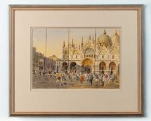 Tony Herbert (1927-2024) St. Marks Square, Venice', signed, watercolour, 23 x 32.5cm Frederick