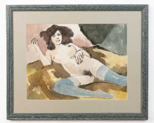Sidney Horne Shepherd (1909 – 1993) “Reclining Nude” Mixed Media Signed in ink 29cm x 38.8cm